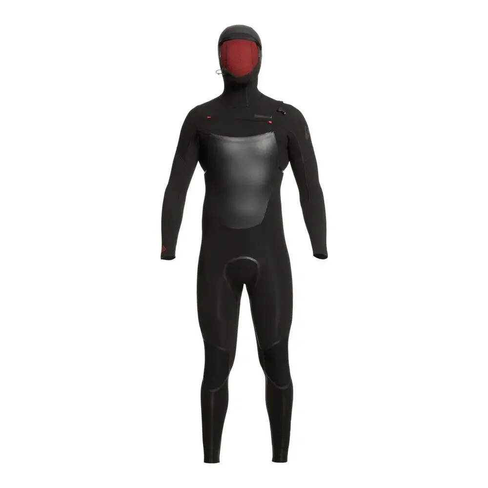 Quiksilver Mens Full Wetsuit 4/3mm Marathon Sessions Hooded Chest Zip Suit
